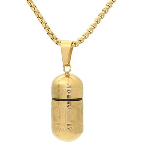 Urn Necklace for Ashes Stainless Steel Mantra Om Necklace Memorial Cremation Locket Keepsake Necklace