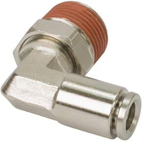 3/8" Npt(M) To 3/8" Airline 90° Swivel Elbow Fitting (2 Pcs) Dot Approved