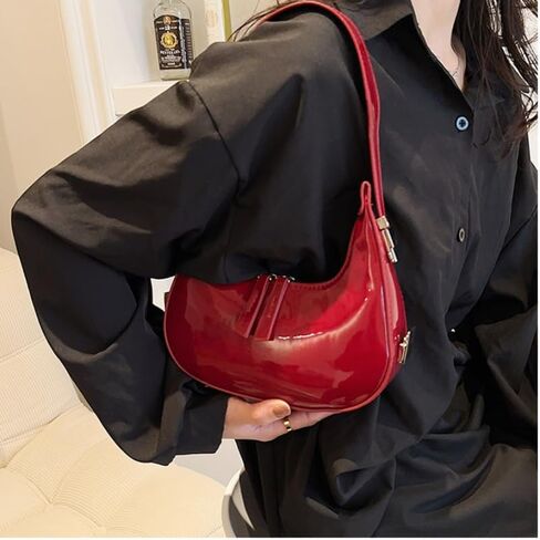 Womens Crescent Shoulder Bag Retro Y2k Small Hobo Handbag Vintage Purse Clutch Bag Trendy Underarm Purse in Kuwait