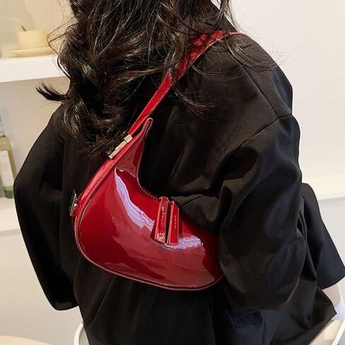 Womens Crescent Shoulder Bag Retro Y2k Small Hobo Handbag Vintage Purse Clutch Bag Trendy Underarm Purse in Kuwait