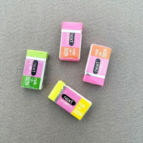 Next Erasers, Pink Erasers,Pencil Erasers, Pack of 10 Erasers for Kids, Erasers Bulk for School Supplies, Art, and Office Use. Latex- Free Pencil erasers. in Saudi Arabia