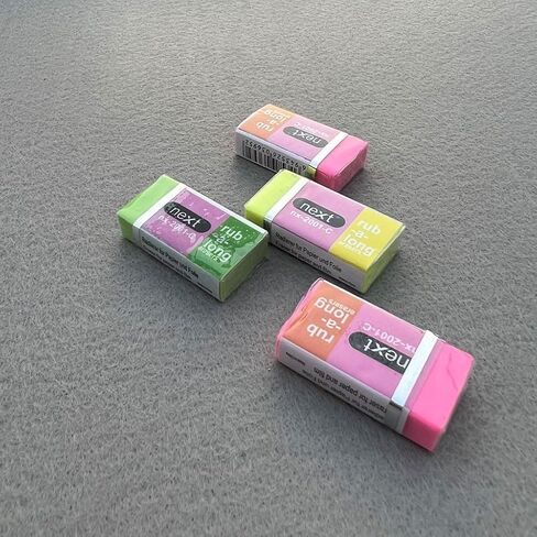 Next Erasers, Pink Erasers,Pencil Erasers, Pack of 10 Erasers for Kids, Erasers Bulk for School Supplies, Art, and Office Use. Latex- Free Pencil erasers. in Saudi Arabia