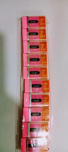 Next Erasers, Pink Erasers,Pencil Erasers, Pack of 10 Erasers for Kids, Erasers Bulk for School Supplies, Art, and Office Use. Latex- Free Pencil erasers. in Saudi Arabia
