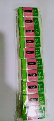 Next Erasers, Pink Erasers,Pencil Erasers, Pack of 10 Erasers for Kids, Erasers Bulk for School Supplies, Art, and Office Use. Latex- Free Pencil erasers. in Saudi Arabia