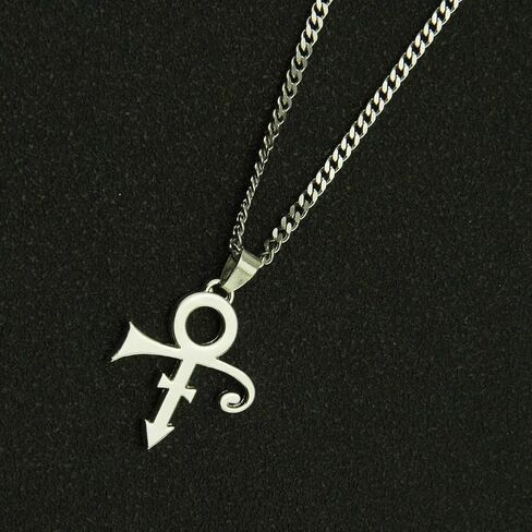 قلادة الأمير، شعار رمز الحب، قلادة الأمير التذكارية Steampunk من الفولاذ المقاوم للصدأ، قلادة رمز الحب للفنان البسيط، فضي in Kuwait