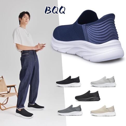 Men's Hands Free Slip on Walking Shoes Lightweight Comfortable Tennis Casual Non Slip Workout Sneakers Loafers in Saudi Arabia