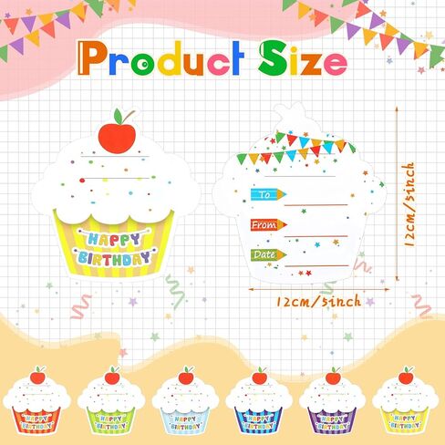 مجموعة أقلام عيد ميلاد سعيد للأطفال مكونة من 72 قطعة تتضمن 24 قلم رصاص بألوان قوس قزح HB و24 ممحاة لطيفة و24 بطاقة كب كيك تهنئة ملونة لطلاب المدارس وهدايا أعياد الميلاد ومستلزمات الحفلات in Kuwait