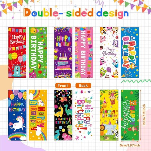 Fulmoon 90 Pcs Happy Birthday Gifts Sets for Kids Includes Color Changing Wood Pencils with Top Erasers Cupcakes Greeting Cards Birthday Bookmarks for School Classroom Students Birthday Party in Saudi Arabia