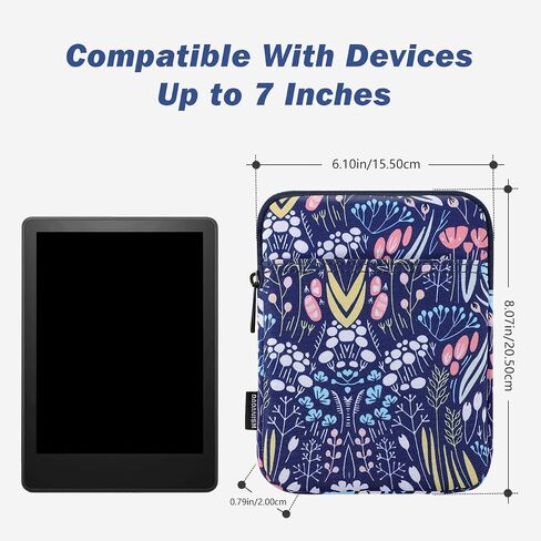 6-7 Inch Protective Sleeve Carrying Case Fits All-New 6" Kindle 11th Gen 2022, Kindle 10th/8th Gen 2019/2016, 6.8" Kindle Paperwhite 11th 2021/10th Gen 2018, Kindle Oasis E-Reader, Light Blue in Saudi Arabia