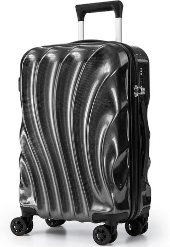 حقيبة حمل الأمتعة مقاس 22 × 14 × 9 معتمدة من شركة الطيران، حقيبة أمتعة صلبة ABS + PC مع عجلات دوارة، حقيبة حمل مقاس 20 بوصة مع حامل هاتف in Kuwait