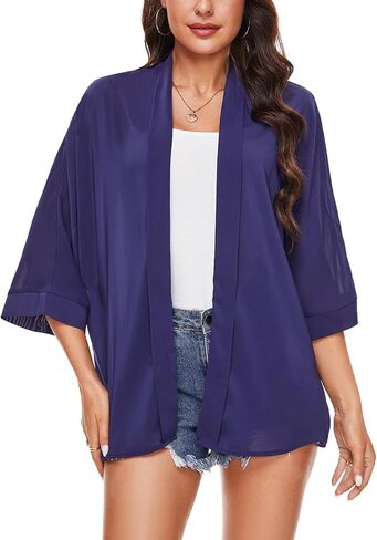 MINTLIMIT Womens Kimono Bathing Suit Cover Up Summer Beach Casual Floral Loose Open Front Chiffon Cardigan for Swimwear in Saudi Arabia