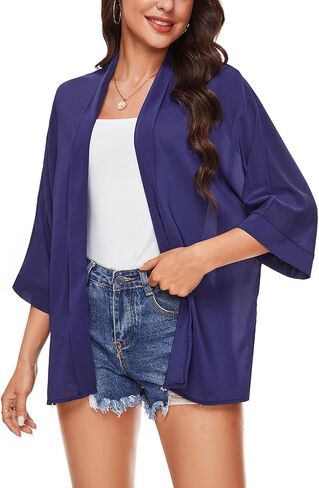 MINTLIMIT Womens Kimono Bathing Suit Cover Up Summer Beach Casual Floral Loose Open Front Chiffon Cardigan for Swimwear in Saudi Arabia