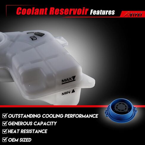 Coolant Overflow Recovery Expansion Tank Fits for:-Audi RS4 4.2L V8 2007 2008,S4 2004 2005 2006 2007 2008 2009 Reservoir Tank OE#8E0121403F, 172510, SK1034A, V108287(With Sensor & Cap) in Saudi Arabia