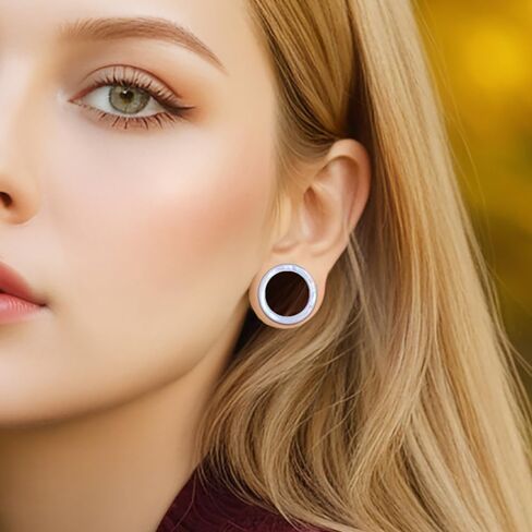 2 Pairs White Pearl Shell Stainless Steel Ear Gauges Plugs and Tunnels, Size 2g - 1 inch Hypoallergenic Surgical Steel Ear Stretcher Expander Body Jewelry in Saudi Arabia