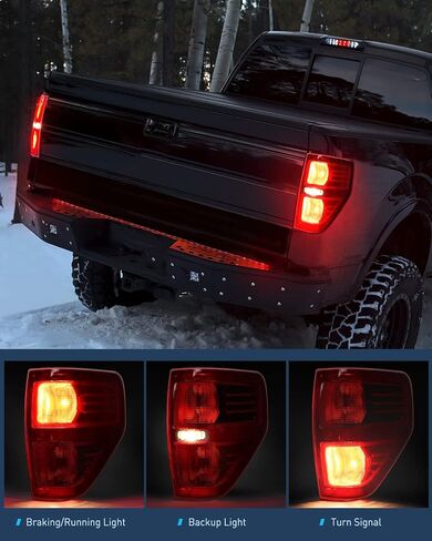 Nilight Passenger Side Taillight Assembly for 2009 2010 2011 2012 2013 2014 Ford F-F150 F150 Pickup Truck Right Side Taillight Rear Lamp Replacement OE Style Red Housing Tail lamp in Saudi Arabia