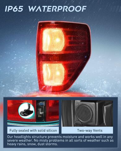 Nilight Passenger Side Taillight Assembly for 2009 2010 2011 2012 2013 2014 Ford F-F150 F150 Pickup Truck Right Side Taillight Rear Lamp Replacement OE Style Red Housing Tail lamp in Saudi Arabia