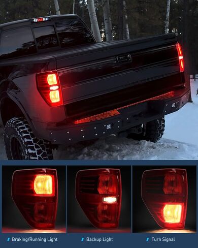 Nilight Passenger Side Taillight Assembly for 2009 2010 2011 2012 2013 2014 Ford F-F150 F150 Pickup Truck Right Side Taillight Rear Lamp Replacement OE Style Red Housing Tail lamp in Saudi Arabia