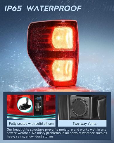 Nilight Passenger Side Taillight Assembly for 2009 2010 2011 2012 2013 2014 Ford F-F150 F150 Pickup Truck Right Side Taillight Rear Lamp Replacement OE Style Red Housing Tail lamp in Saudi Arabia