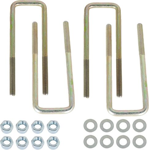Zinc Coated Square U-Bolts with Hardware for 2.5 Wide Leaf Springs Replacement for 1988-2019 Chevy Silverado GMC Sierra 1500 in Saudi Arabia