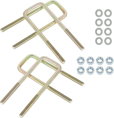 Zinc Coated Square U-Bolts with Hardware for 2.5 Wide Leaf Springs Replacement for 1988-2019 Chevy Silverado GMC Sierra 1500 in Saudi Arabia