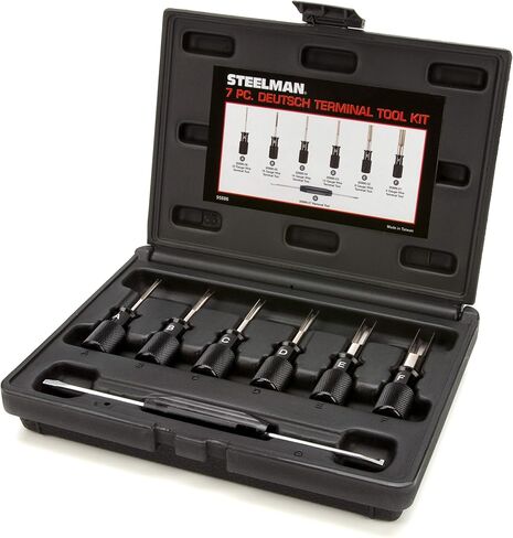 مجموعة أدوات طرفية ألمانية مكونة من 7 قطع من Steelman لتقنيات السيارات، وإزالة أسلاك الكتلة الطرفية دون تلف، وأدوات لـ 4، و8، و12، و14، و16، و20 طرفية سلكية قياس، وأداة إسفين/إزالة ومفك براغي in Saudi Arabia