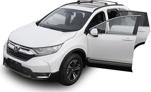 4 قطعة حامل سقفي سياج جانبي + قضبان متقاطعة لـ 2017-2022 Honda CRV CR-V OE Style أسود in Saudi Arabia