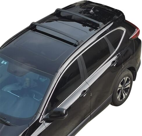 4 قطعة حامل سقفي سياج جانبي + قضبان متقاطعة لـ 2017-2022 Honda CRV CR-V OE Style أسود in Saudi Arabia