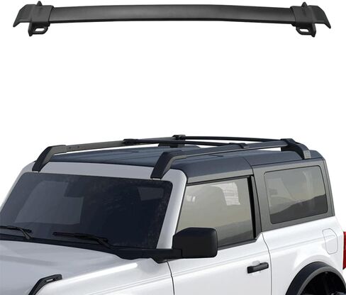 Snailfly Cross Bar مناسب لـ 2021-2025 Ford Bronco 2Door و4Door مع سياج جانبي، حامل البضائع العارضة على السقف (شريط واحد) in Kuwait