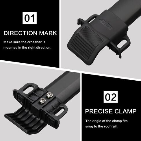 Snailfly Cross Bar مناسب لـ 2021-2025 Ford Bronco 2Door و4Door مع سياج جانبي، حامل البضائع العارضة على السقف (شريط واحد) in Kuwait