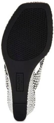 صندل Alfani نسائي Andersonn بطباعة ثعبان بكعب عريض B/W 9.5 متوسط ​​(B,M) in Kuwait