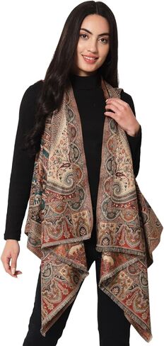 سترة نسائية قصيرة بأنماط بيزلي ملكية هندية منسوجة، متعددة الألوان، مقاس متوسط ​​- كبير in Kuwait