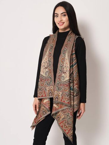 سترة نسائية قصيرة بأنماط بيزلي ملكية هندية منسوجة، متعددة الألوان، مقاس متوسط ​​- كبير in Kuwait