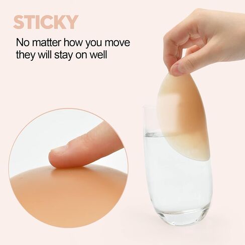 Ultra-Thin Nipple Cover, 4 Pairs Extra Nipple Covers for Women, Skin Safe Long-Lasting Adhesive Silicone Bras in Saudi Arabia