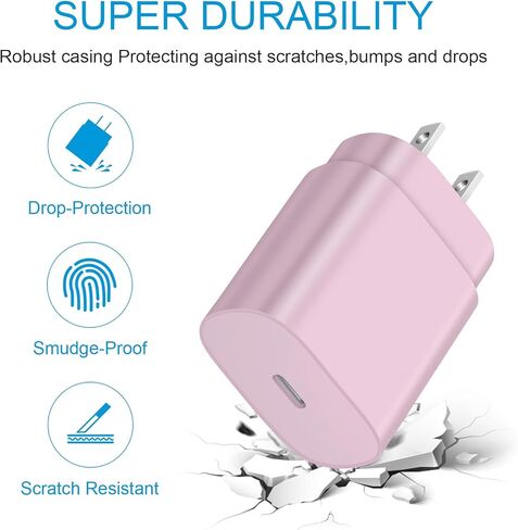 USB C Fast Charger for Samsung 25W Type C Charger, 2-Pack Fast Wall Charger Block with 6Ft Type C to Type C Cable for Samsung Galaxy S23 Ultra, S23+/S23/S22/S21/S20/Note 20/Note 10 in Kuwait