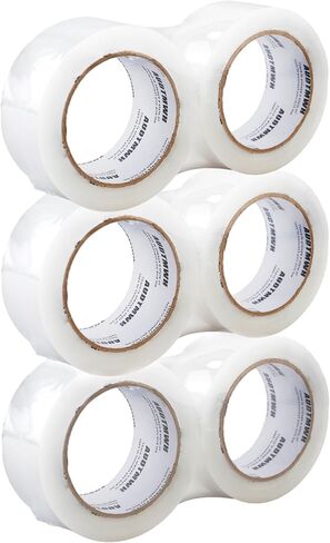 Packing Tape Refills, Clear, Packaging Tape Heavy Duty Designed for Moving, Shipping and Packing, Mailing,1.88" x 60 yds, 2 Rolls in Saudi Arabia