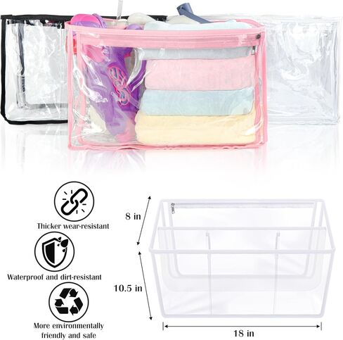 NBOOCUP Clear Beach Bag Organizer Accessories for Bogg Bag X Large, Insert Divider Pouch Zipper for Bogg Bags, Organizing Your Bag and Divide Space, White in Saudi Arabia