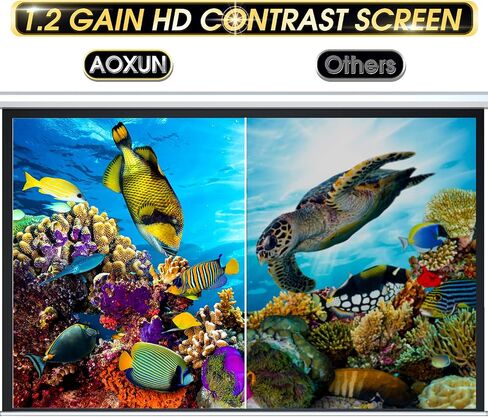 Motorized Projector Screen - Indoor and Outdoor Movies Screen Electric Projector Screen W/Remote Control (120 inch) in Kuwait