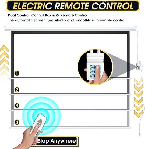 Motorized Projector Screen - Indoor and Outdoor Movies Screen Electric Projector Screen W/Remote Control (120 inch) in Kuwait