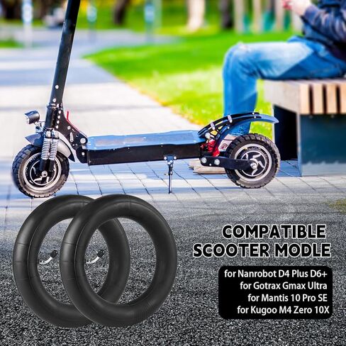 سكوتر كهربائي بأنبوب داخلي 10 × 2.5 إطارات 10 بوصة [سميكة] [امتداد الصمام] [رافعات الإطارات] [صمام الفم المنحني] (عبوتان) in Kuwait