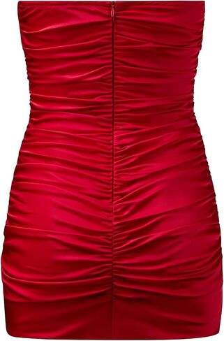 JW PEI Women's Bailee Floral Applique and Ruched Tube Mini Dress in Saudi Arabia