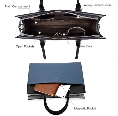 CLUCI Women Briefcase Leather Laptop Bag for Women 15.6inch Computer Bag Messenger Business Work Tote in Saudi Arabia