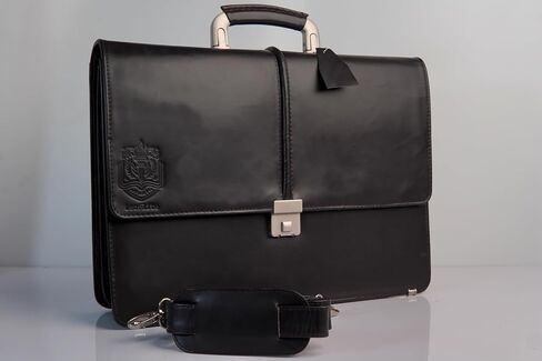 Business Briefcase -Leather Briefcase for Men - Leather Laptop Bag - Messenger Bag - Cow Leather Meeting Bag in Saudi Arabia
