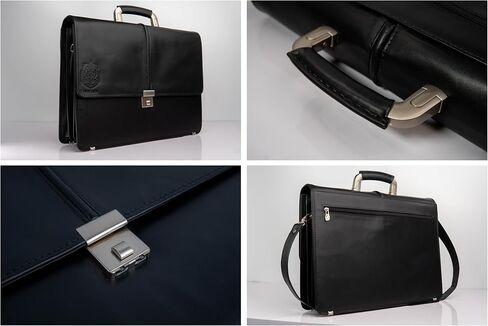 Business Briefcase -Leather Briefcase for Men - Leather Laptop Bag - Messenger Bag - Cow Leather Meeting Bag in Saudi Arabia