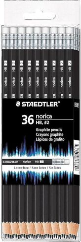 Staedtler norica HB #2 أقلام جرافيت 50 قلم رصاص أزرق و50 ممحاة بأطراف أسهم ومبراة النخبة in Saudi Arabia