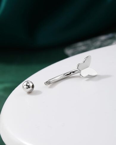 COCHARM 10K Yellow Gold Butterfly Belly Button Rings 10K Real Gold Belly Rings 10K Gold Belly Piercing Jewelry for Women Gold Upside Down Nave Rings in Saudi Arabia