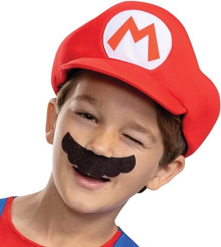 زي Disguise Boys Mario Elevated، زي Super Mario Bros الرسمي مع قفازات قبعة وشارب in Kuwait