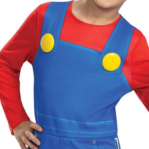 زي Disguise Boys Mario Elevated، زي Super Mario Bros الرسمي مع قفازات قبعة وشارب in Kuwait