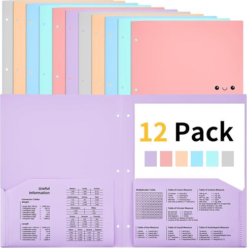 6 مجلدات من JARLINK مع جيوب، مجلدات جيب شديدة التحمل مع 3 فتحات مثقوبة، مجلدات ملفات لطيفة بحجم الحروف للمدرسة، مجموعة مجلدات بلاستيكية للمكتب، خزانة ملفات، سيرة ذاتية للأعمال، 6 ألوان in Kuwait