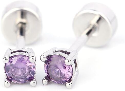 316L Titanium Steel Copper Plated Zircon Earbone Nail Round Large Zircon Earrings Huazi Earnail Earbone Nail in Saudi Arabia