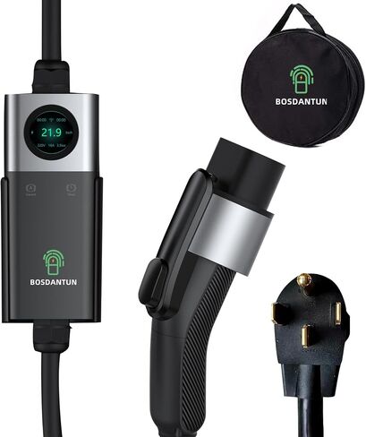 Level 2 EV Charger up to 40A 240V 11kW, NEMA 14-50 Plug, Indoor/Outdoor wallbox ev Charger, 25ft Cable, App Control, WiFi, Bluetooth Portable ev Charger for J1772 EVs in Saudi Arabia